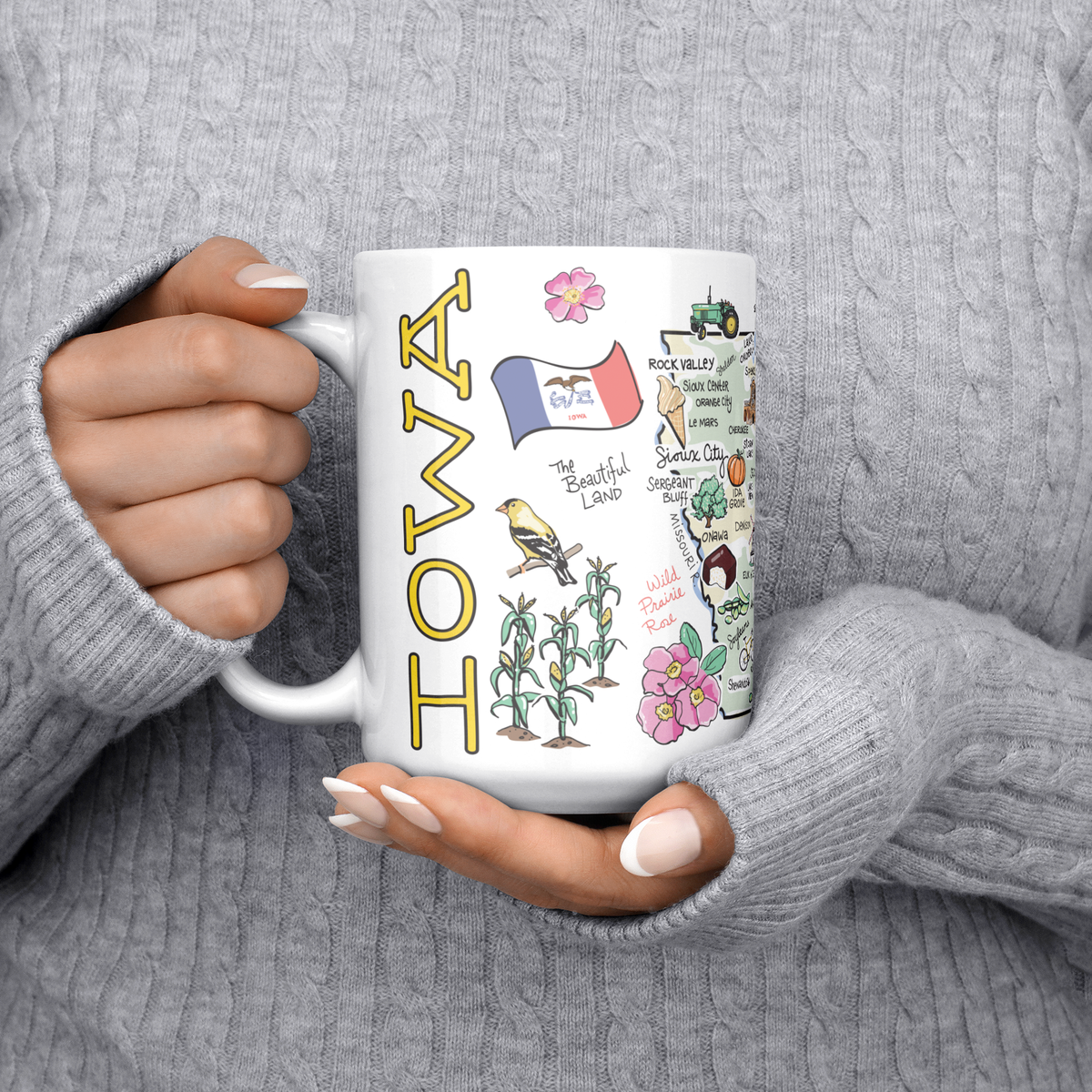 Iowa 15oz White Mug