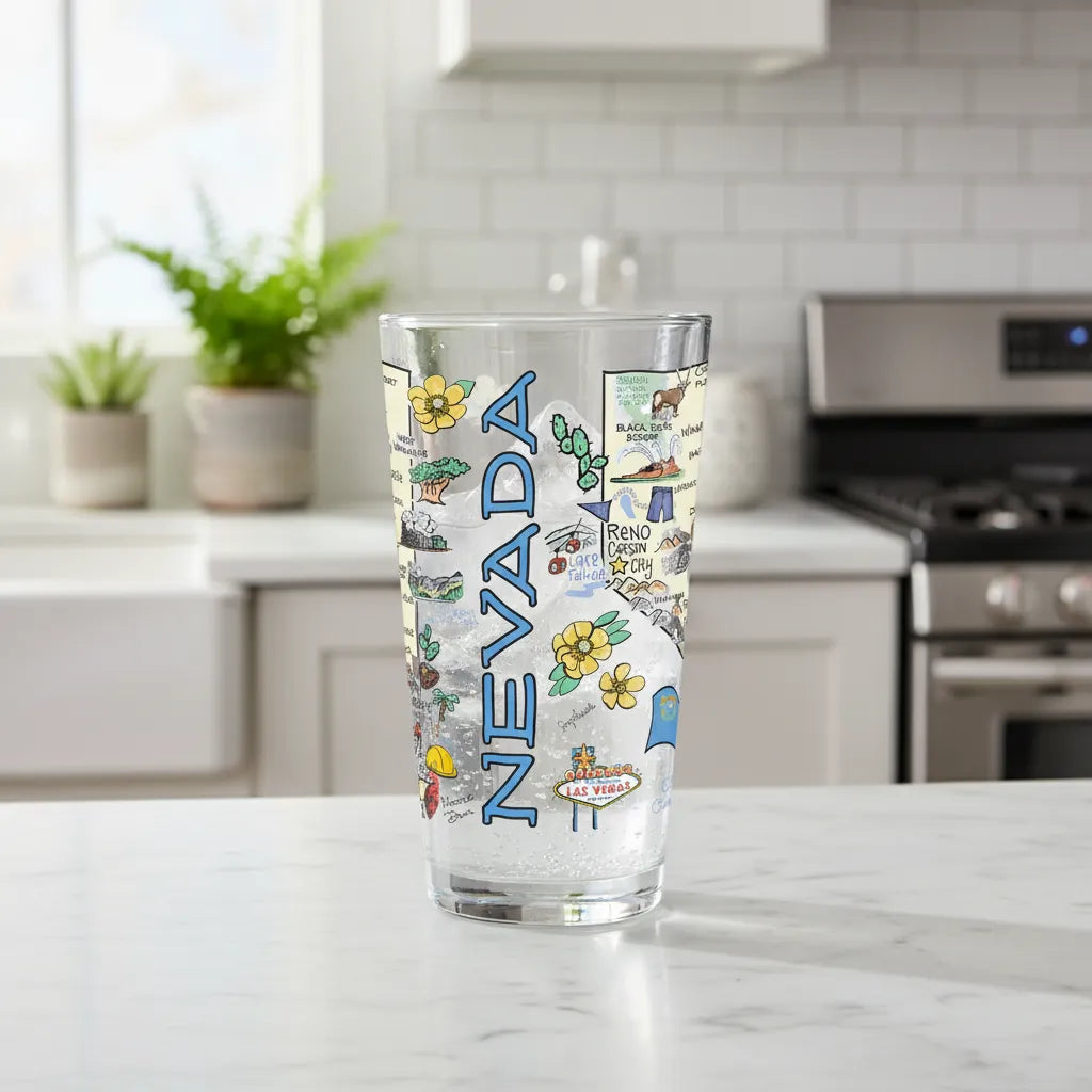 Nevada Map Glass