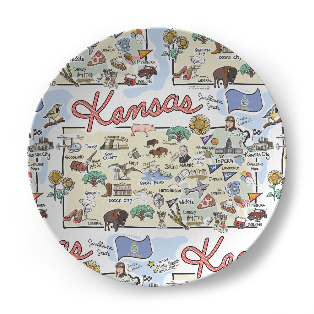 Kansas Map Plate