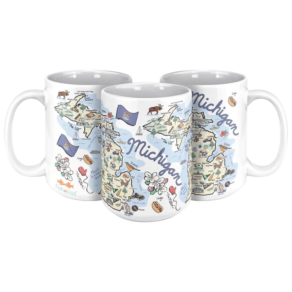 Michigan 15oz White Mug