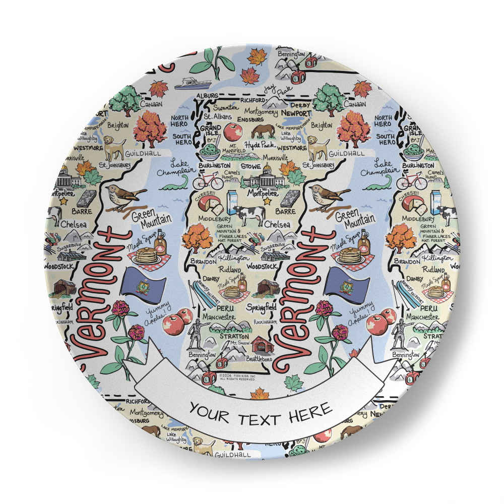 Vermont Map Plate