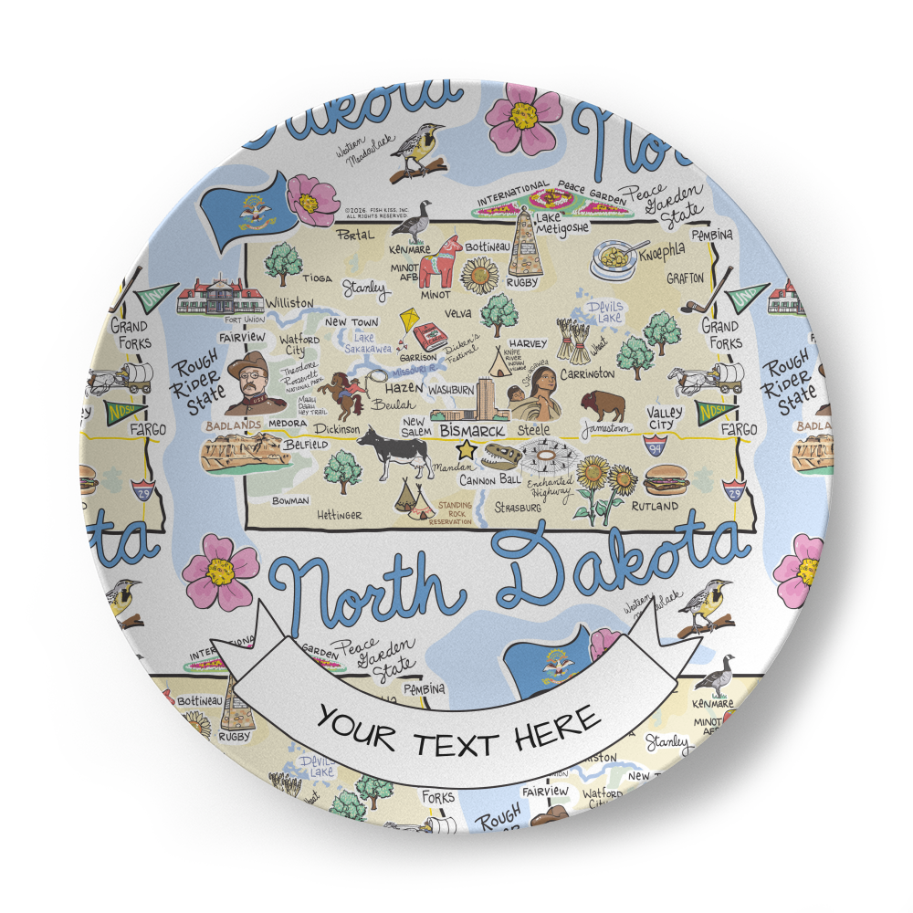 Custom State Map Plate