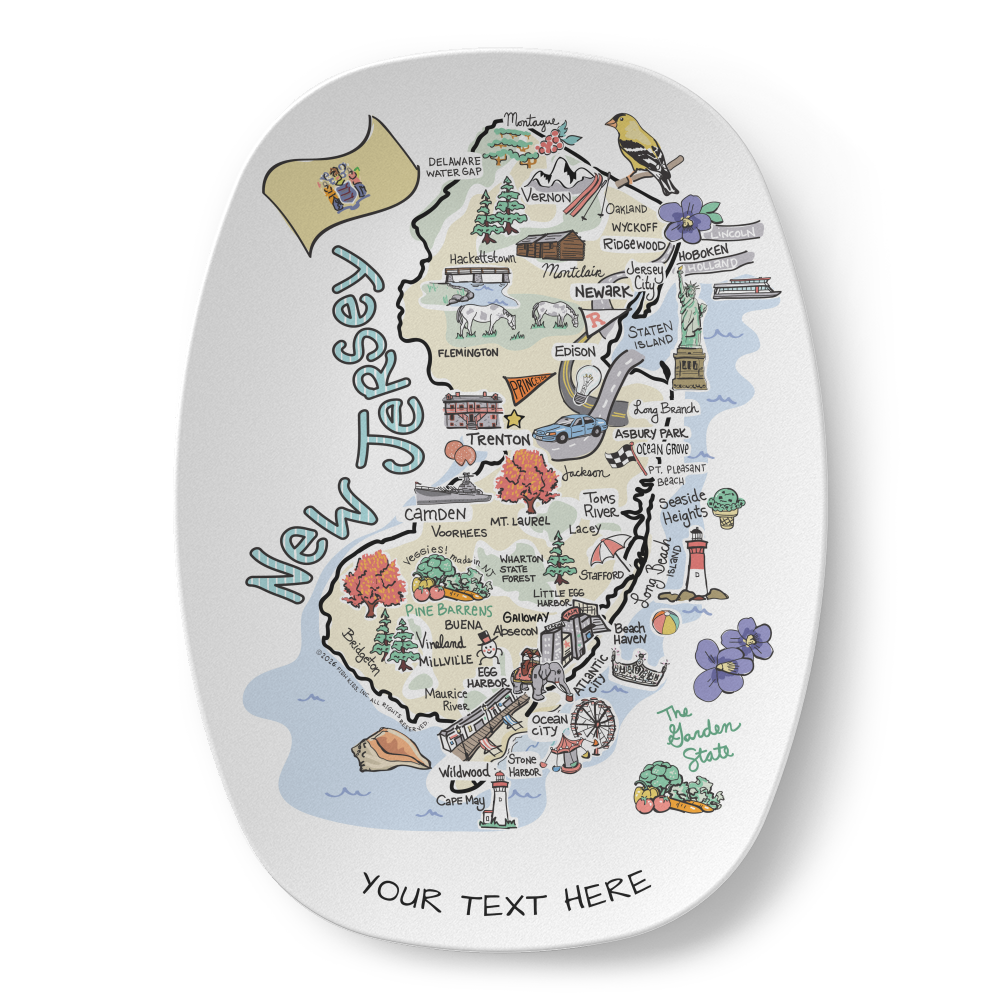 Custom State Map Platter