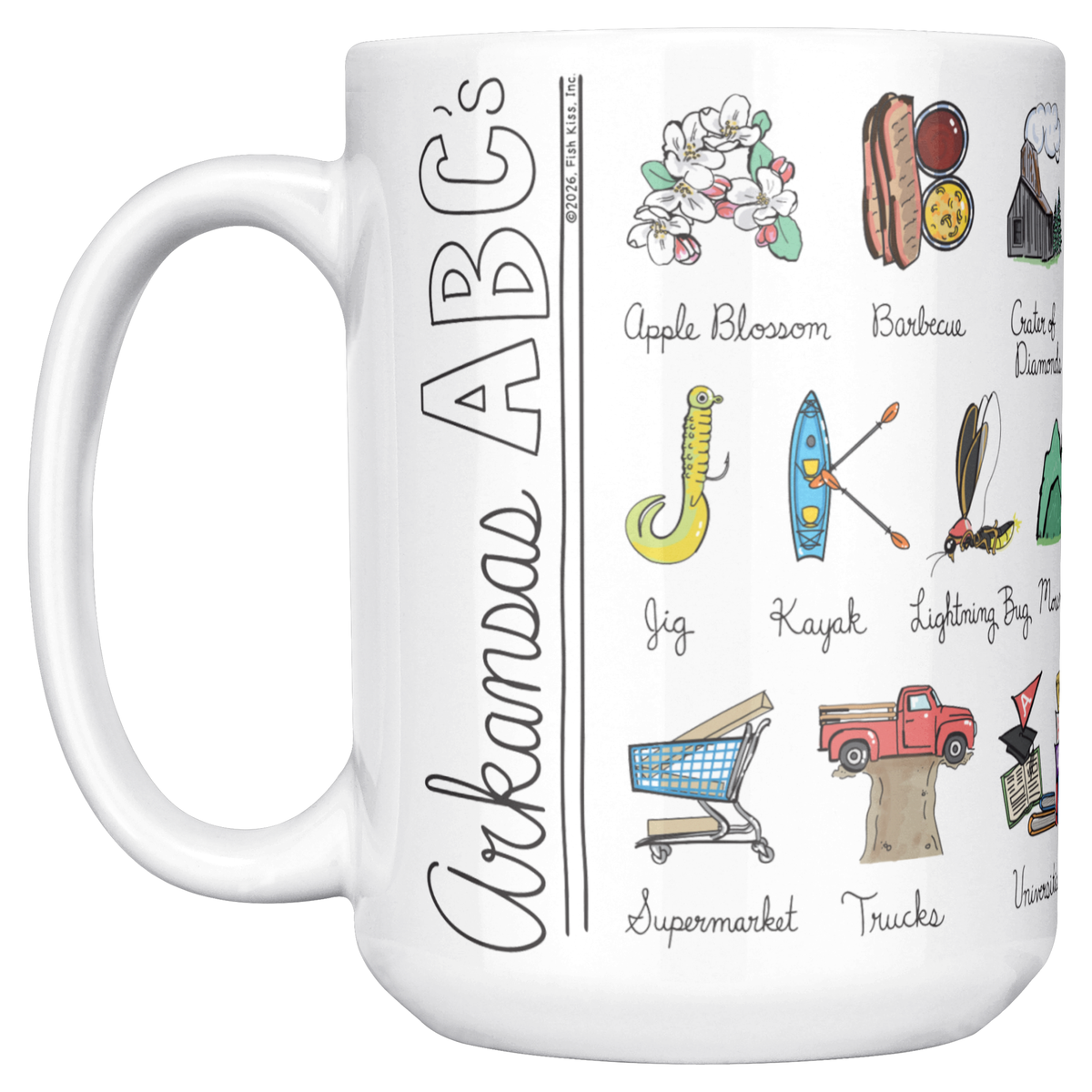 State Alphabet 15oz White Mug