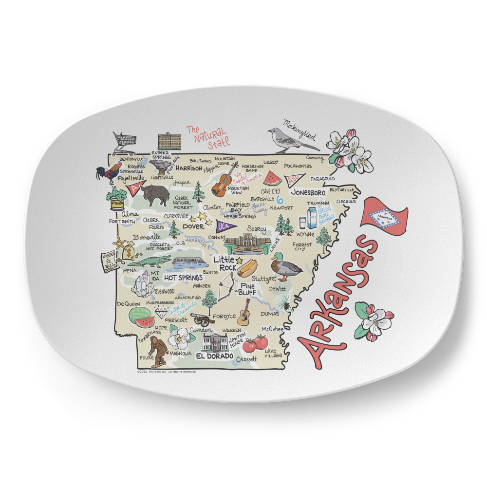 Arkansas Map Platter