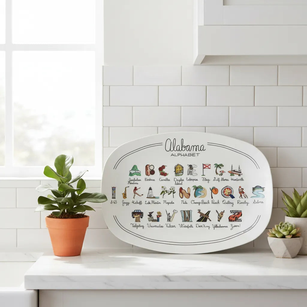 Alabama Alphabet Platter