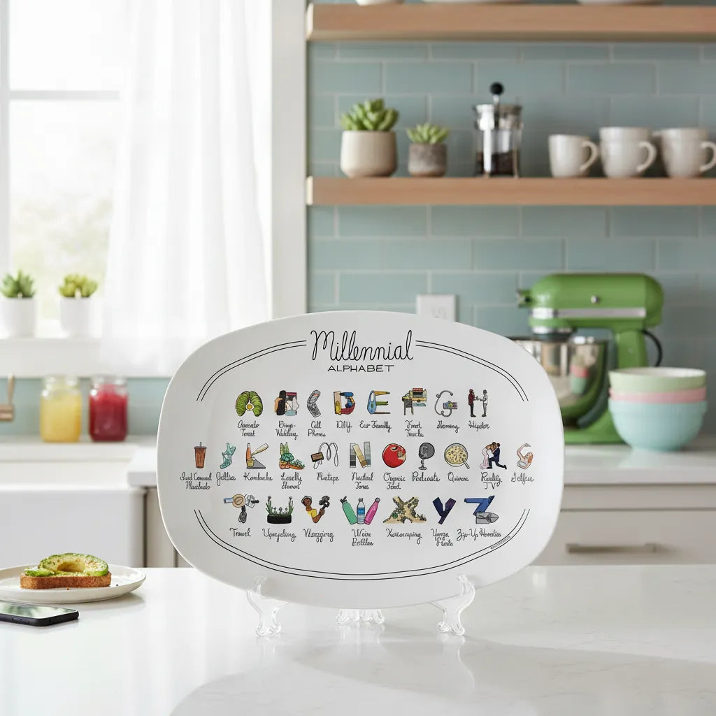 Millennial Alphabet Platter