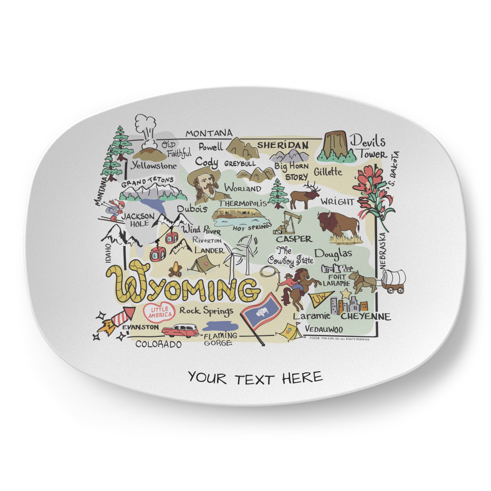 Custom State Map Platter