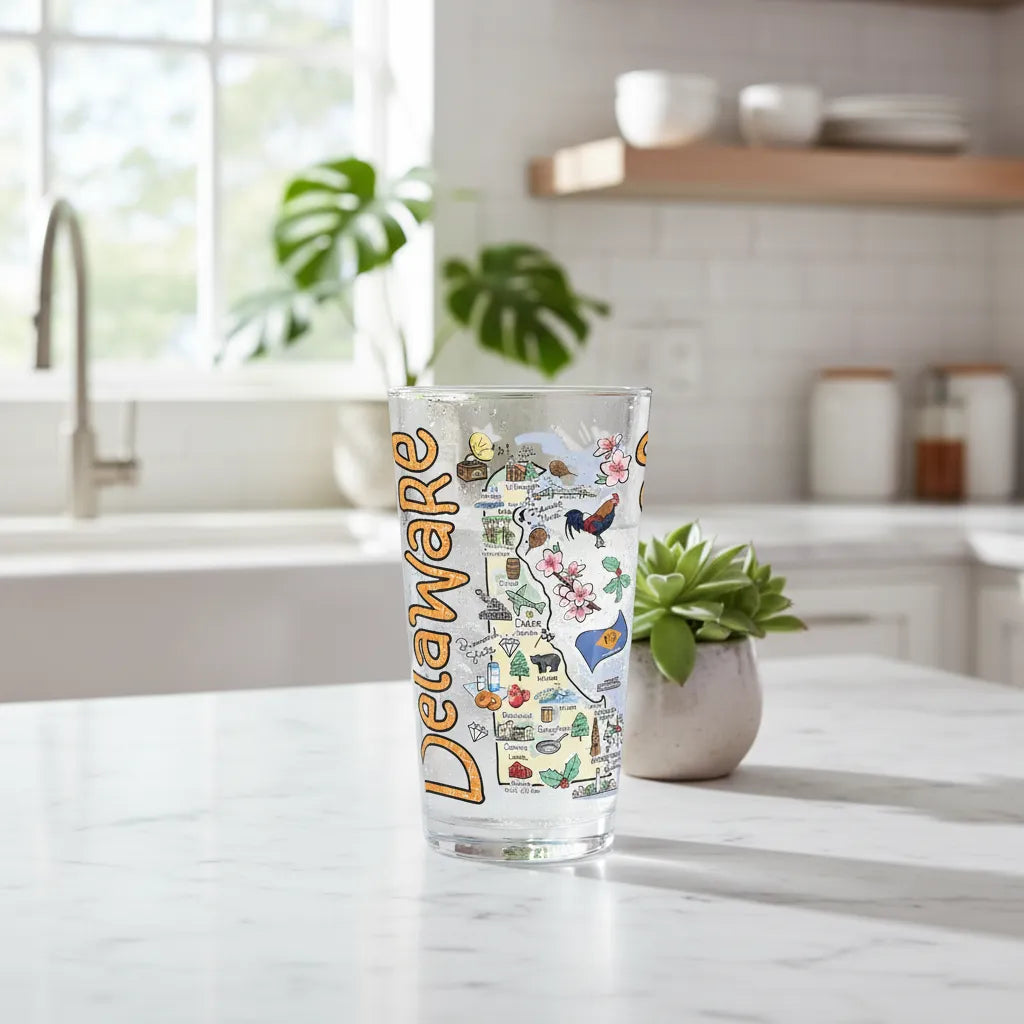 Delaware Map Glass