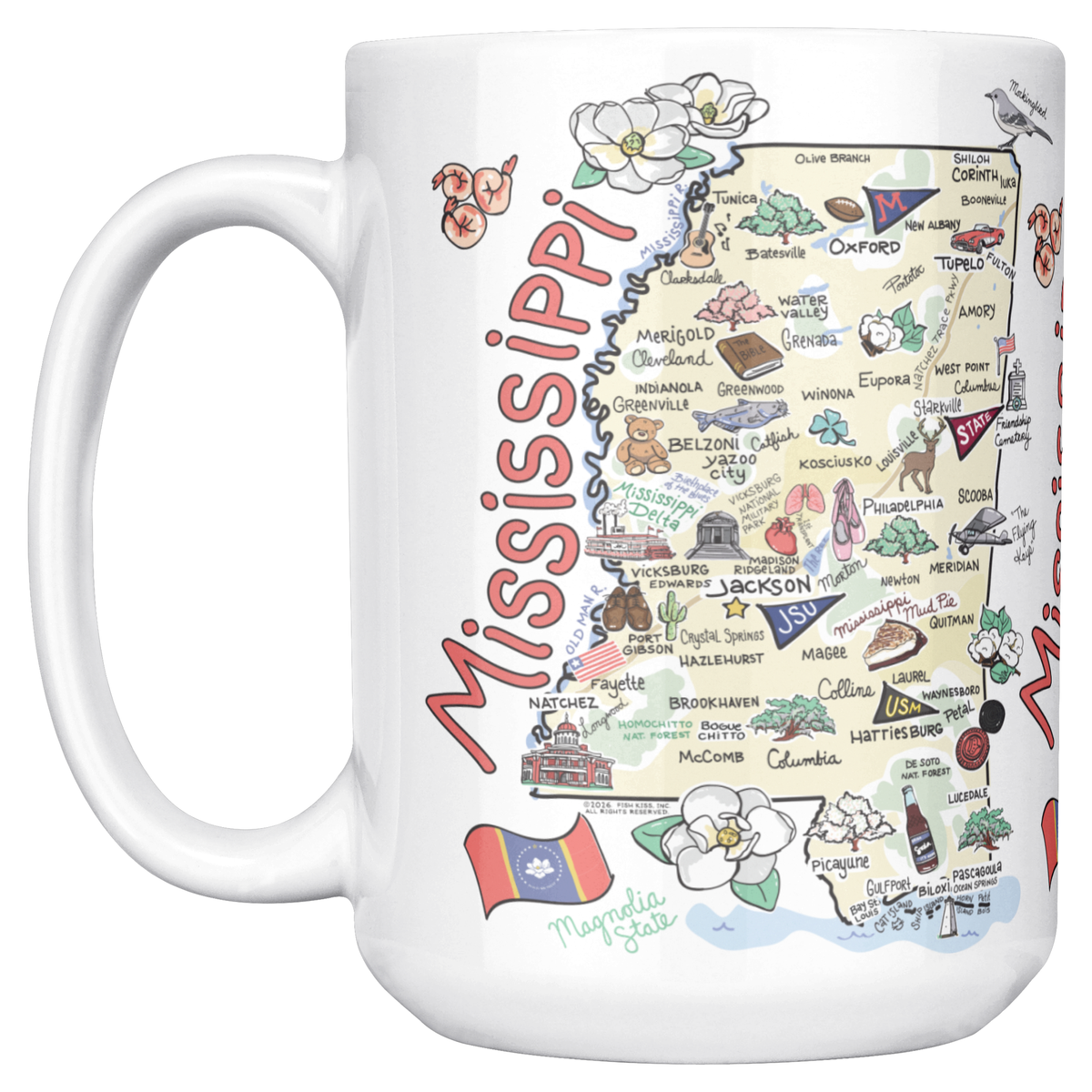 Mississippi 15oz White Mug