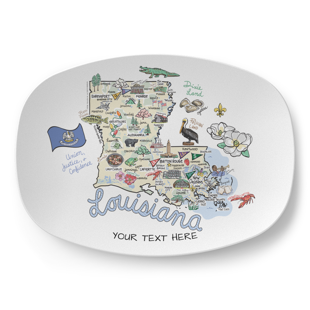 Custom State Map Platter