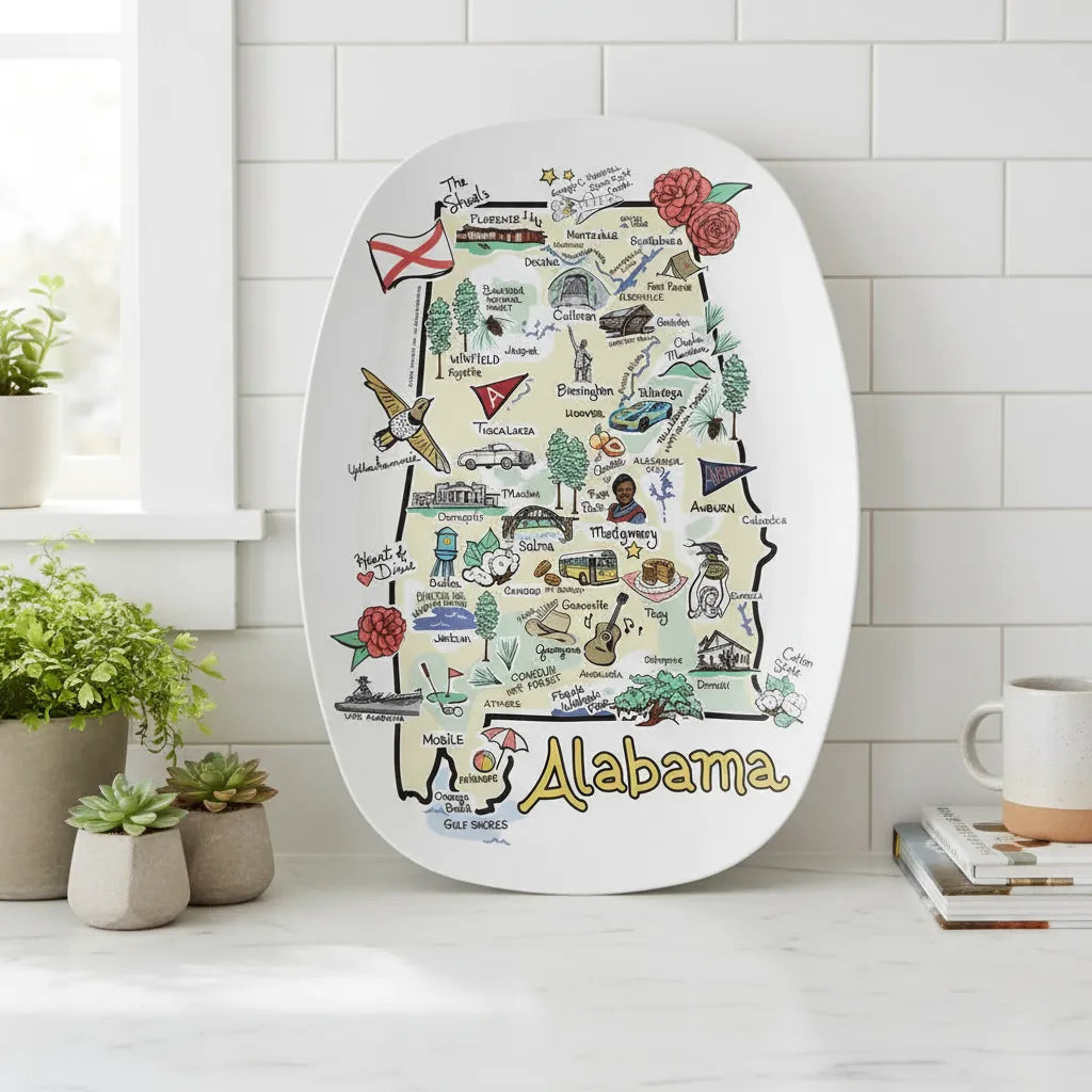 Alabama Map Platter