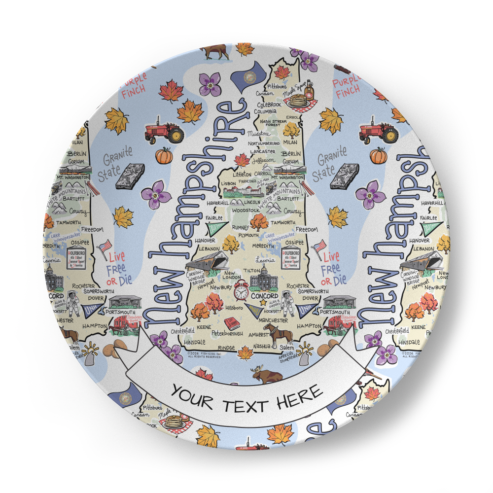Custom State Map Plate