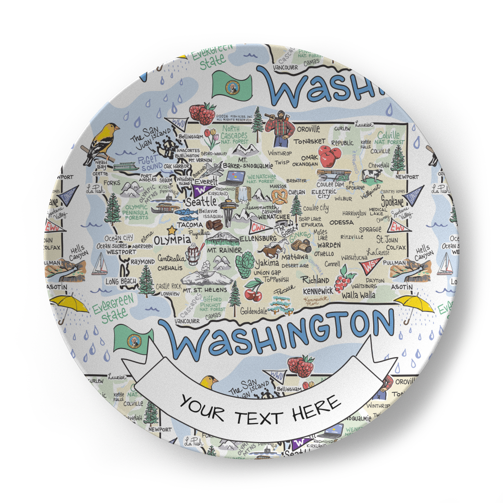 Custom State Map Plate