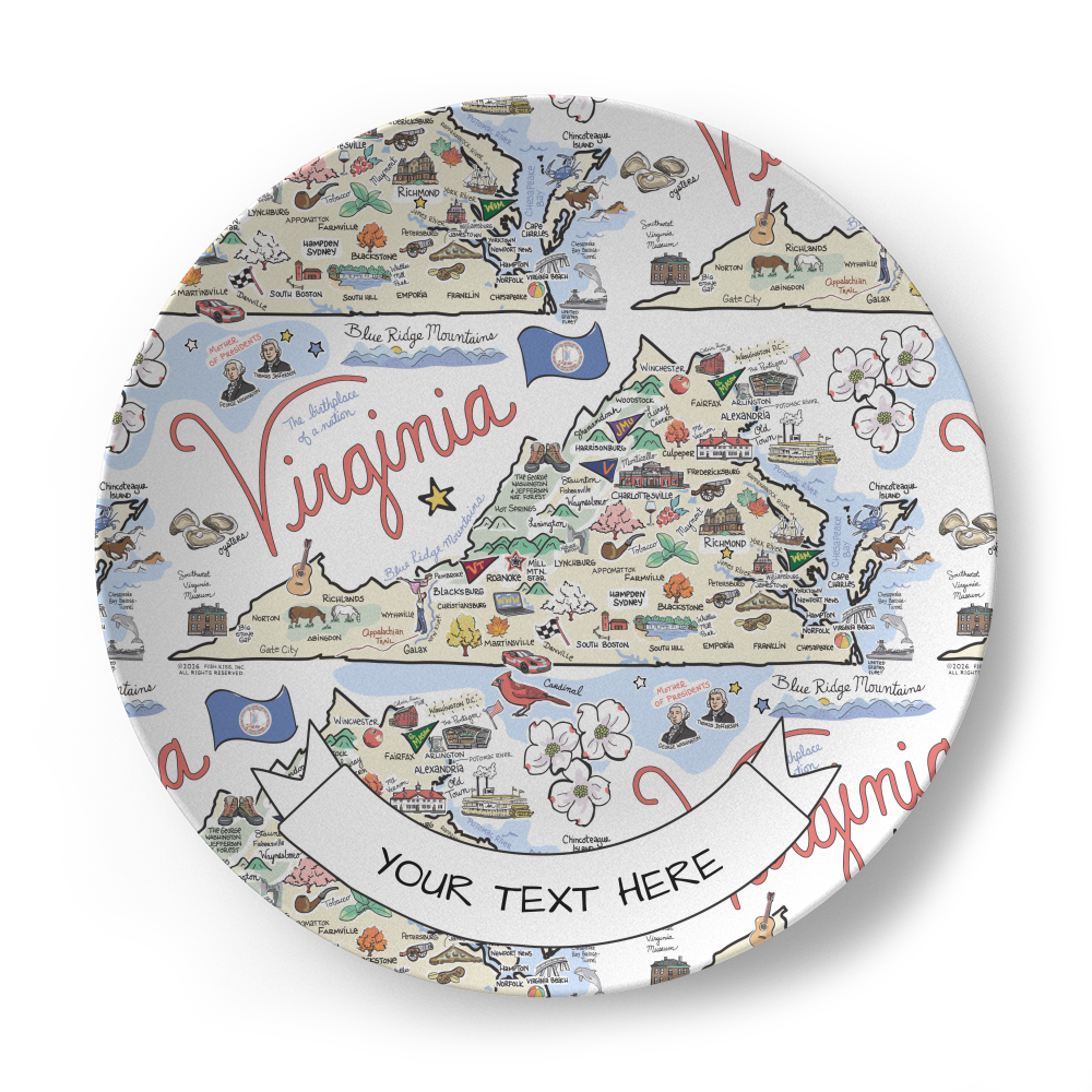 Custom State Map Plate