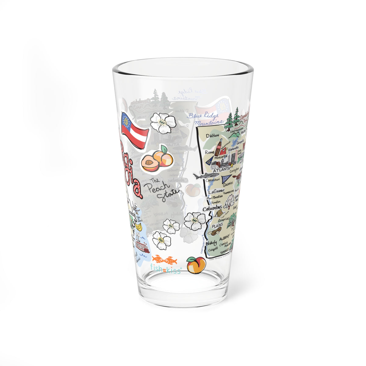 Georgia Map 16oz Glass