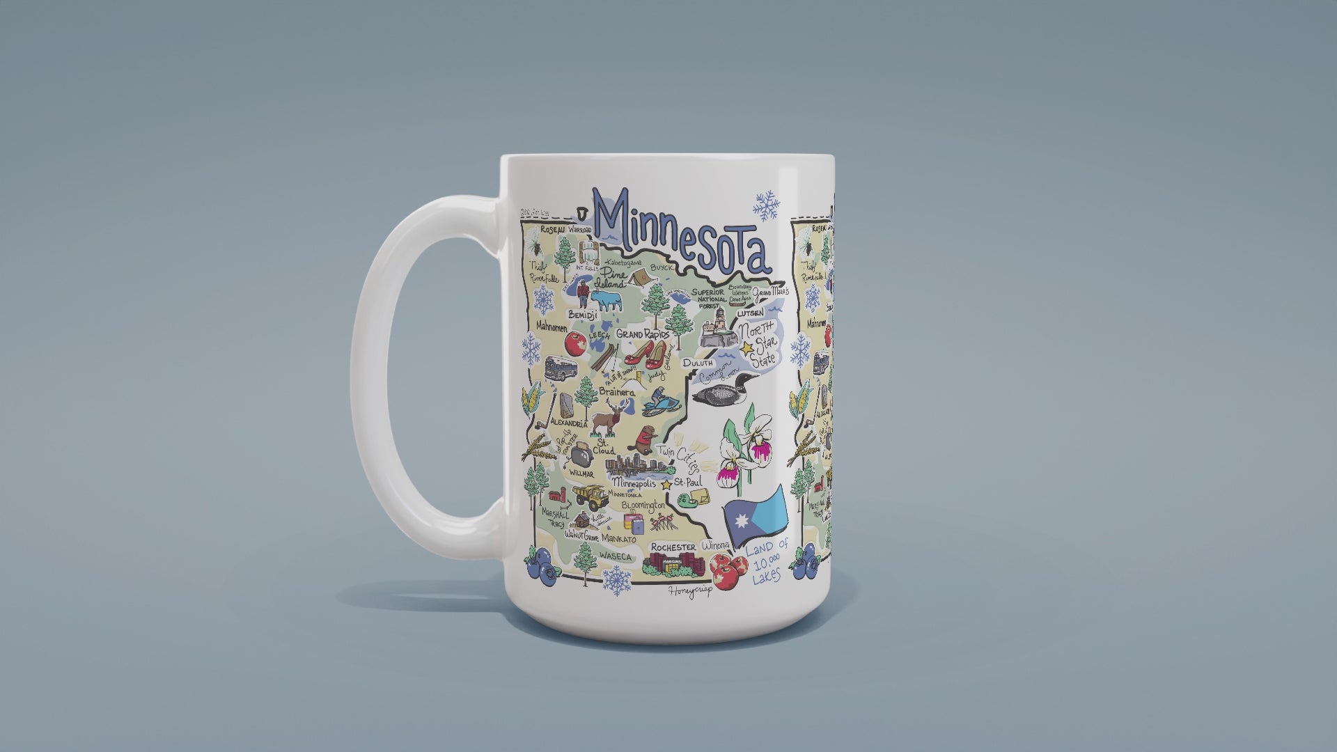 Load video: Custom Minnesota Map Mug