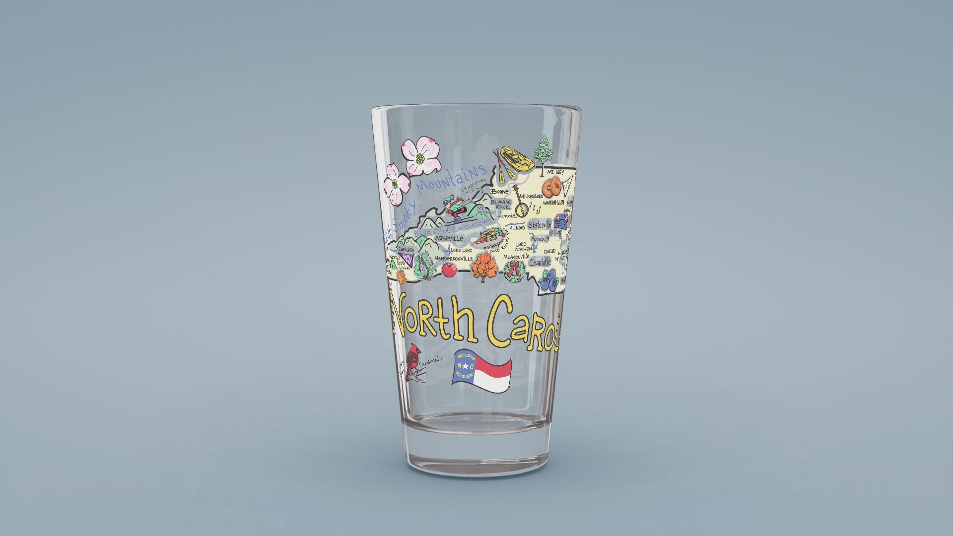 Load video: North Carolina Map Glass
