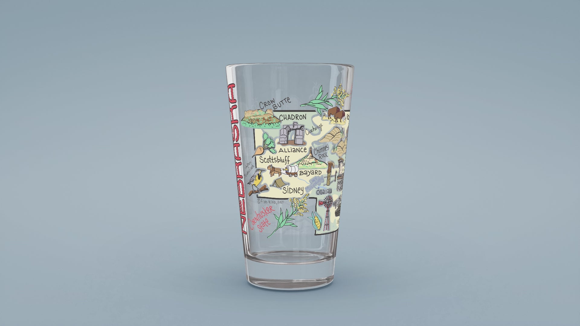 Load video: Nebraska Map Glass