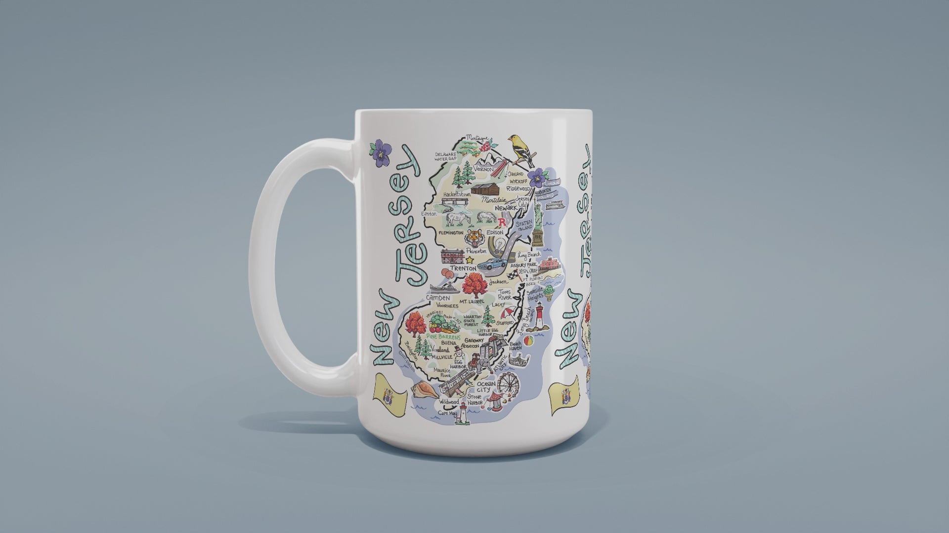 Load video: New Jersey Map Mug