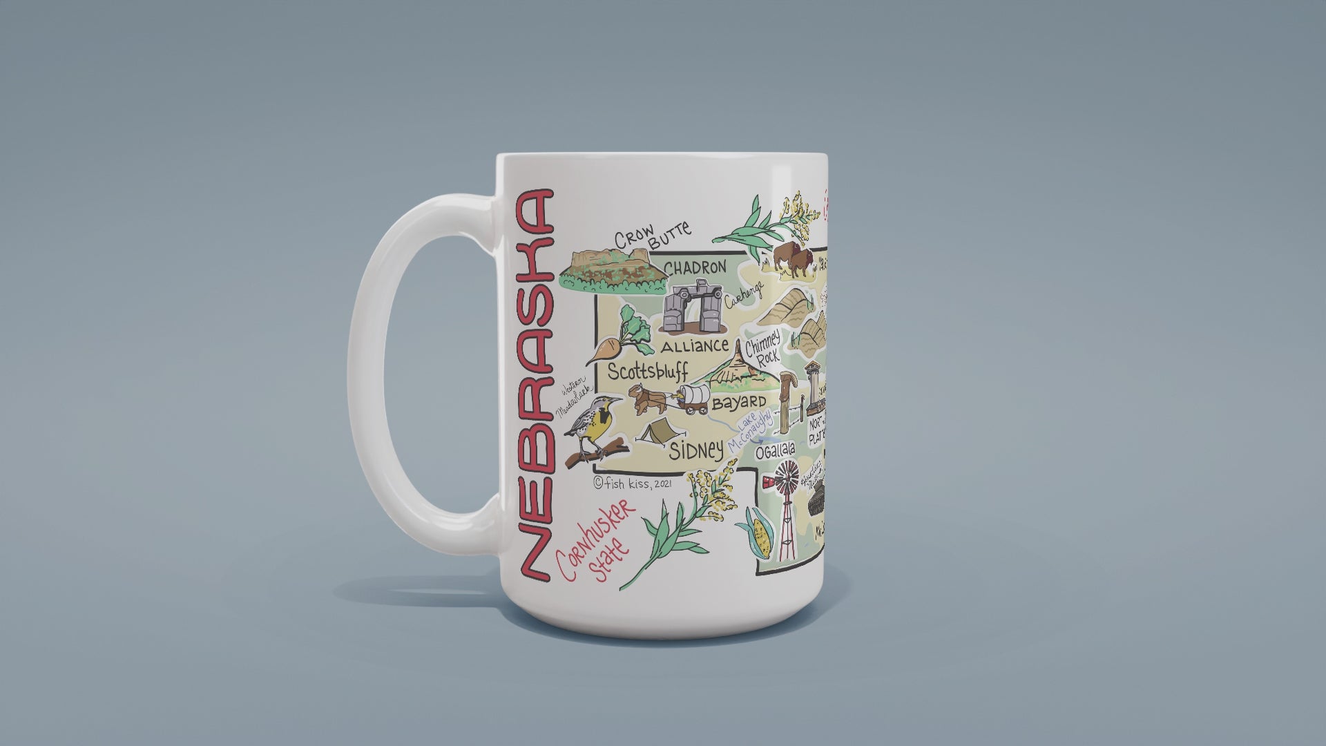 Load video: Custom Nebraska Map Mug