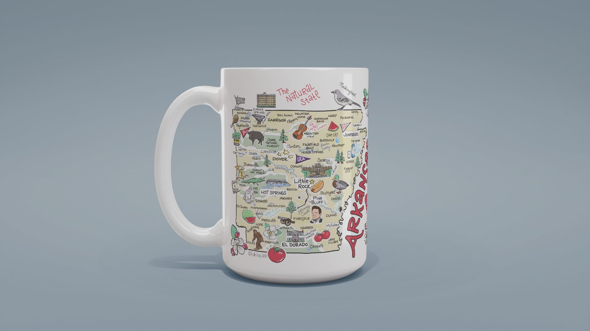 Load video: Arkansas Map Mug