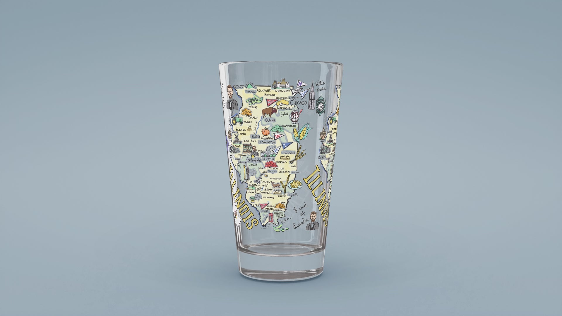 Load video: Illinois Map Glass