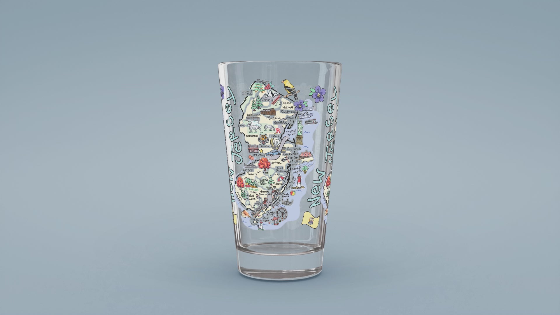 Load video: New Jersey Map Glass