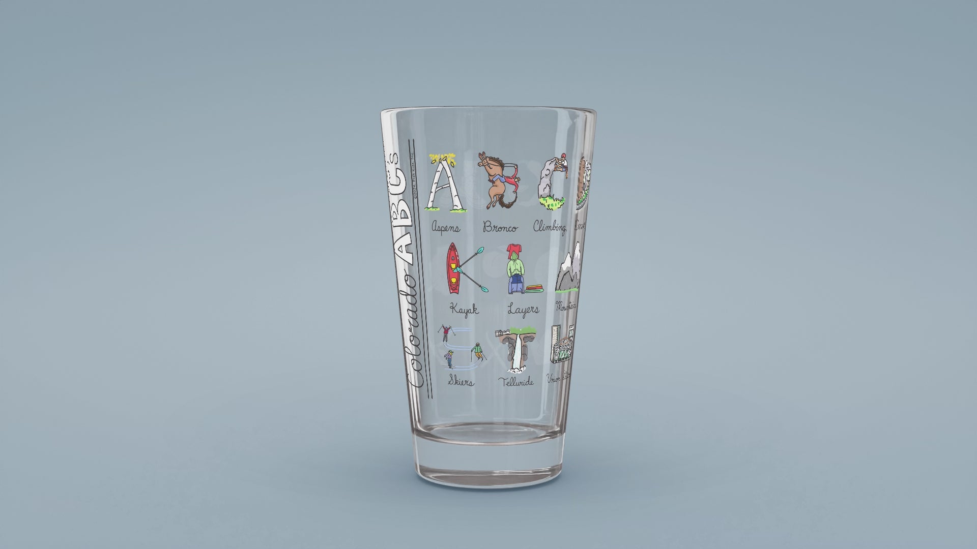 Load video: Colorado Alphabet Glass