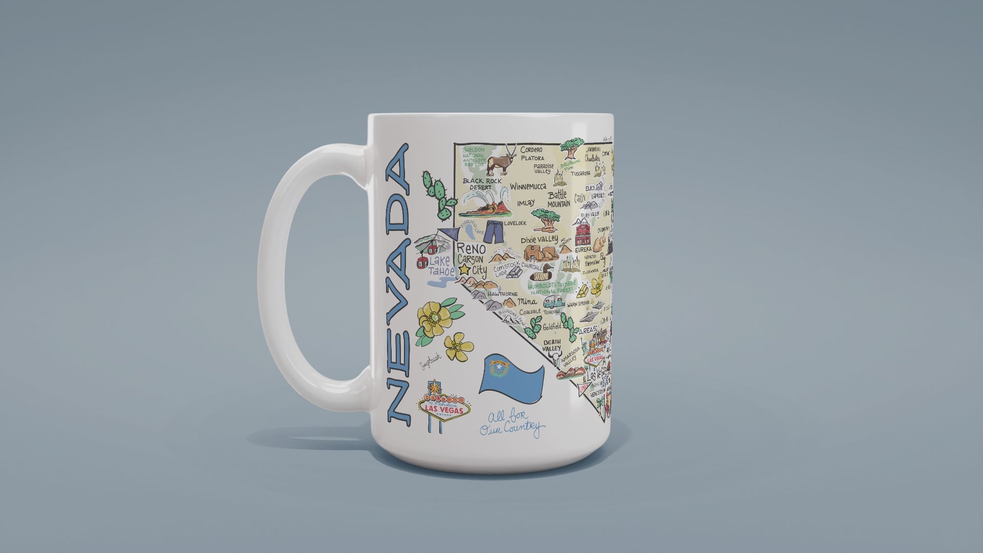 Load video: Nevada Map Mug