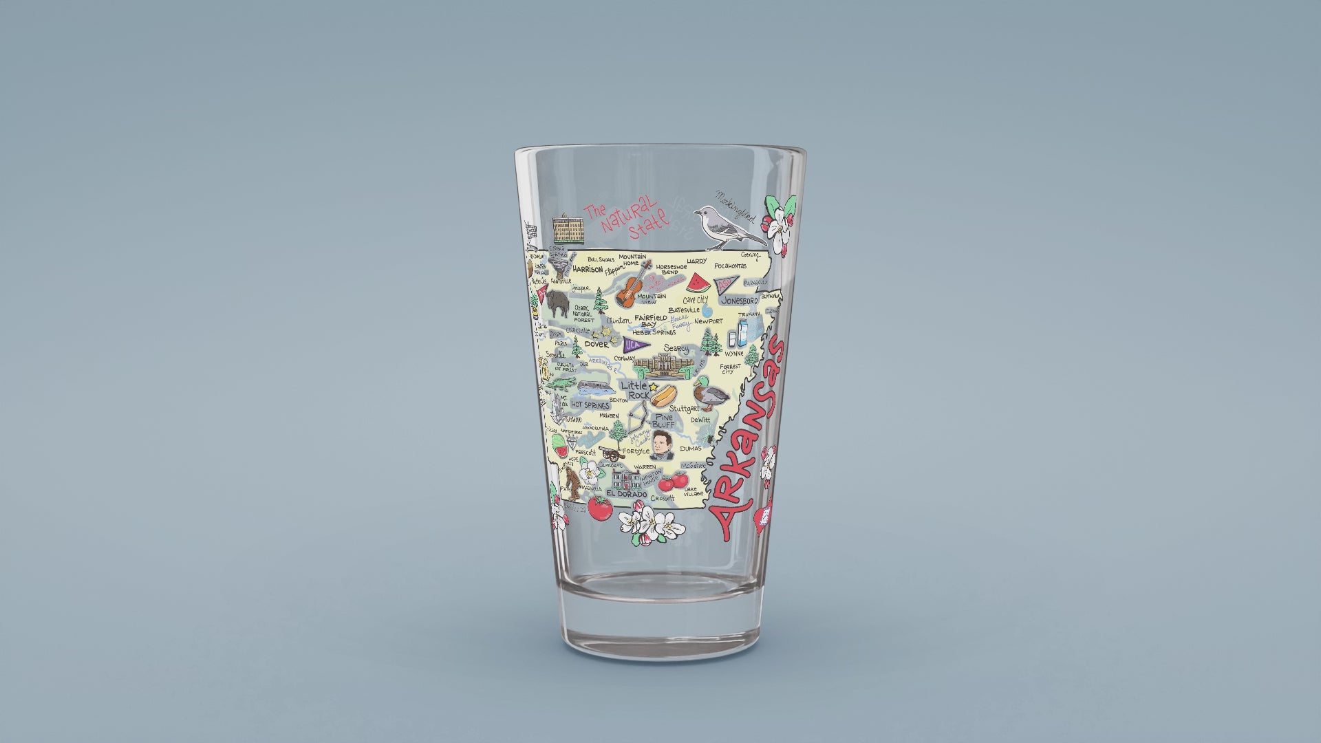 Load video: Arkansas Map Glass