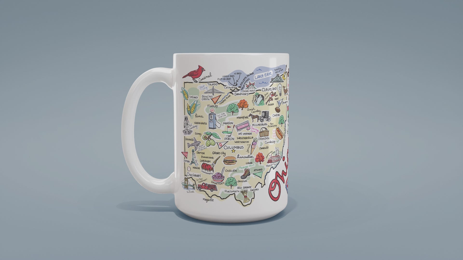 Load video: Ohio Map Mug