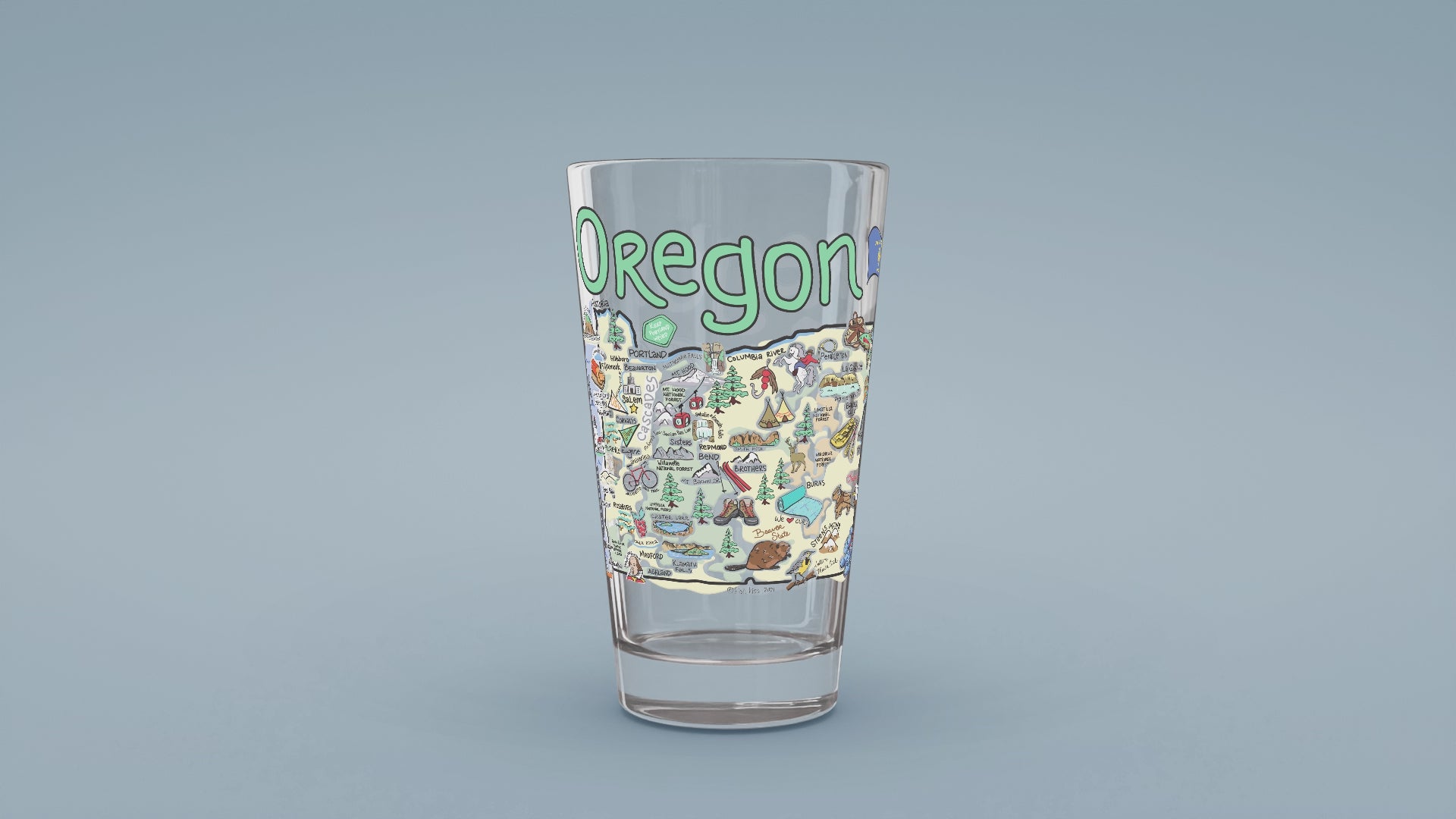 Load video: Oregon Map Glass