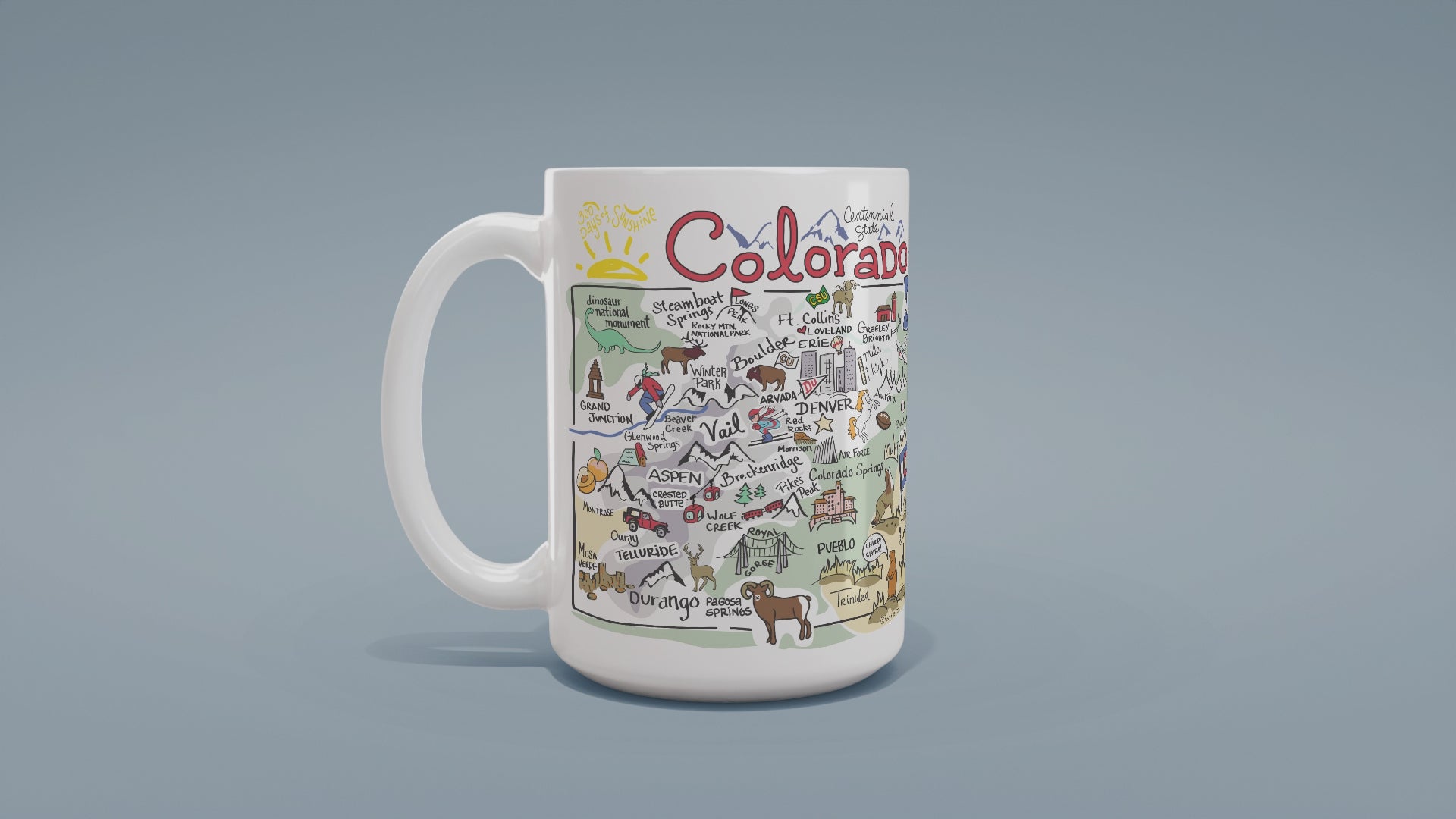 Load video: Colorado Map Mug