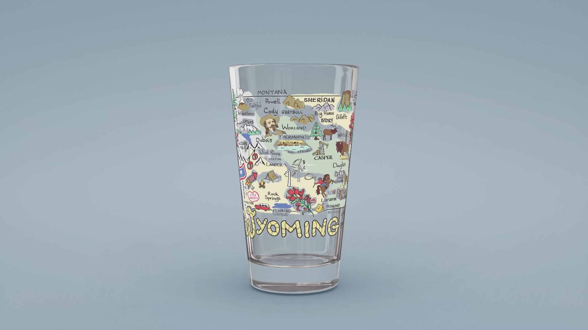 Load video: Wyoming Map Glass