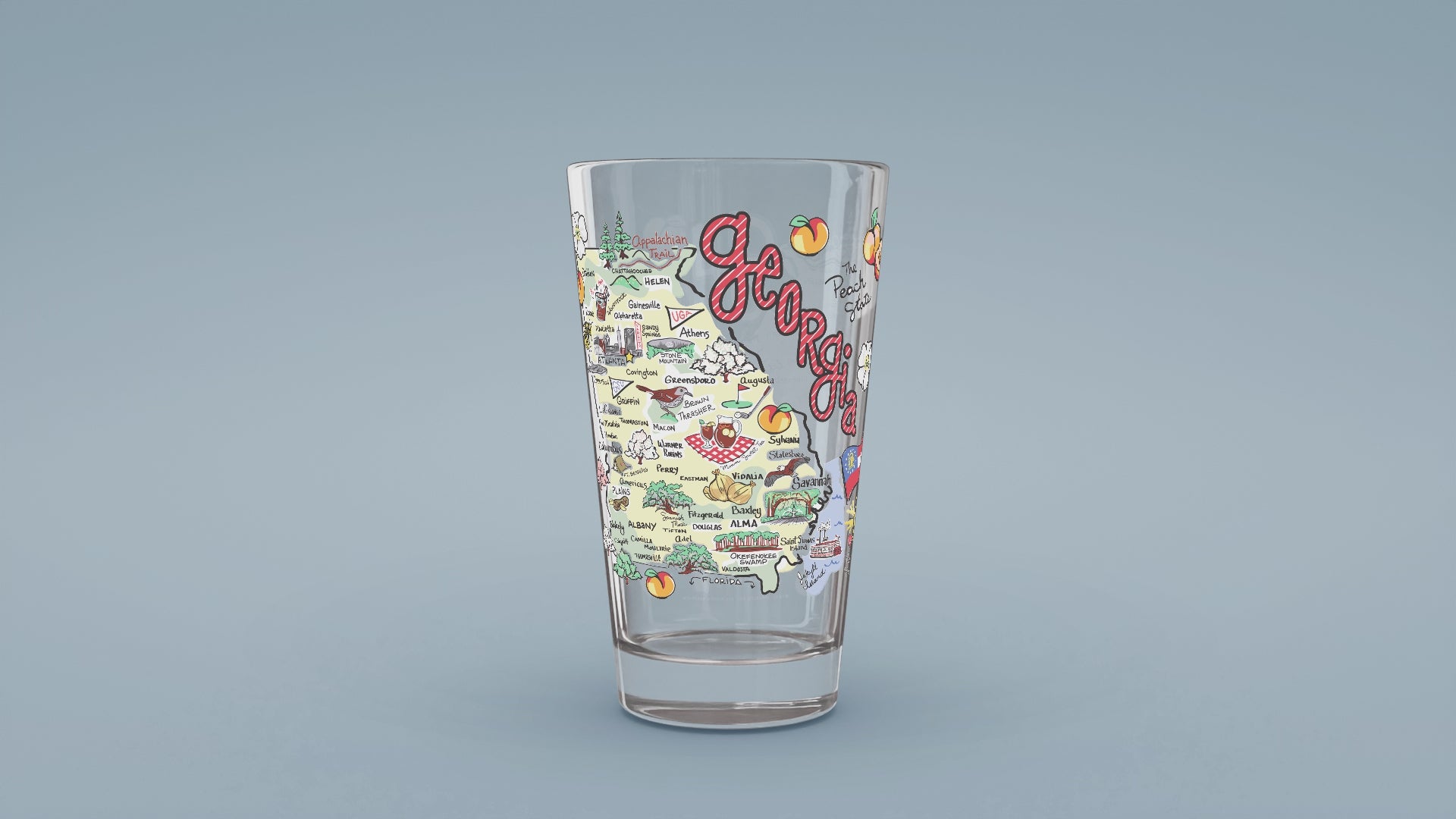 Load video: Georgia Map Glass