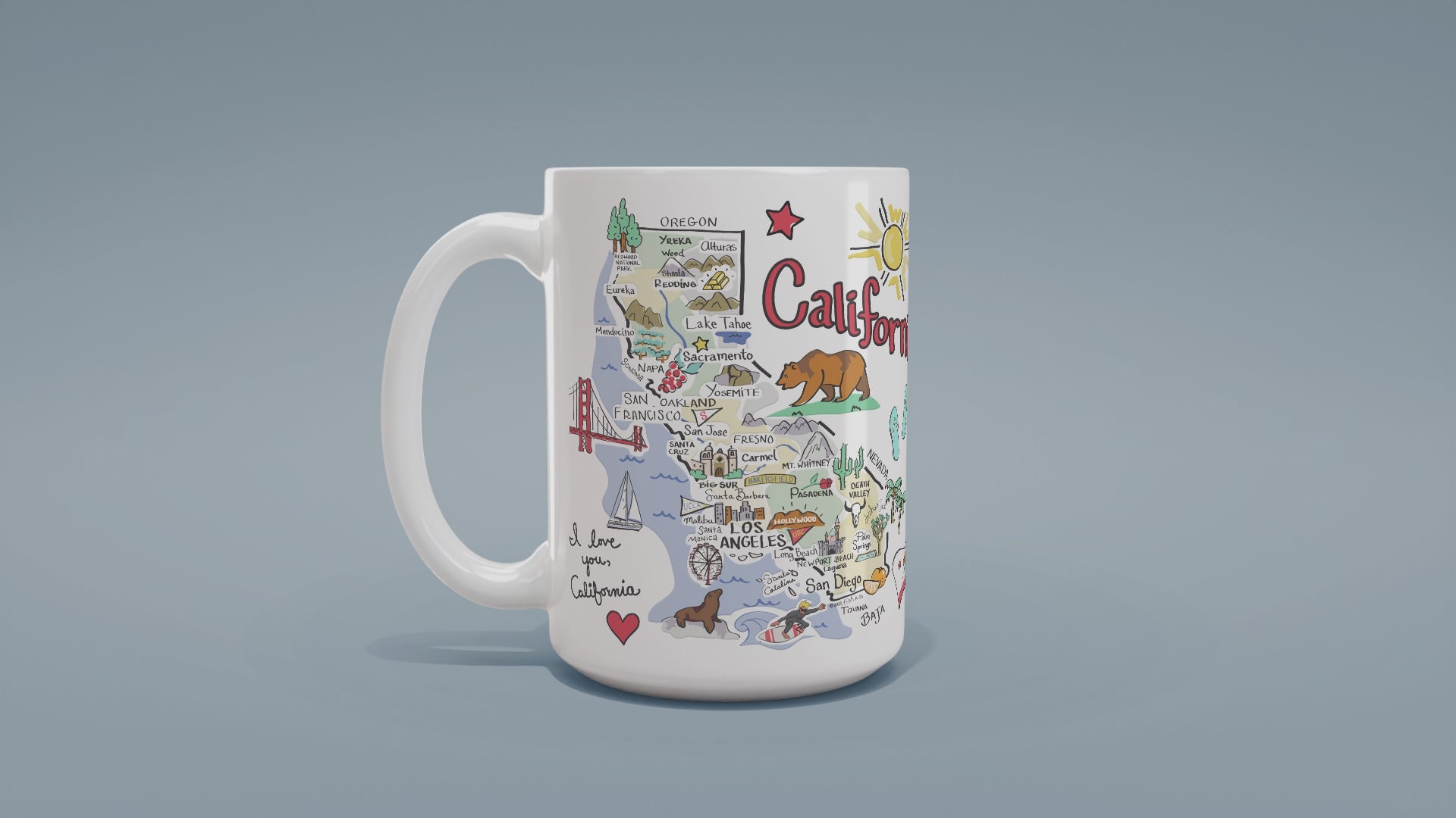 Load video: California Map Mug