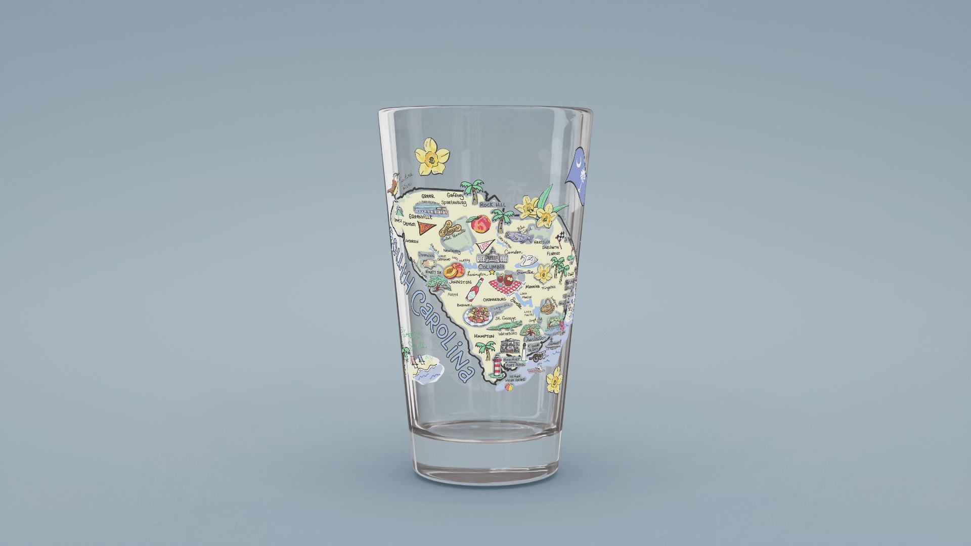 Load video: South Carolina Map Glass