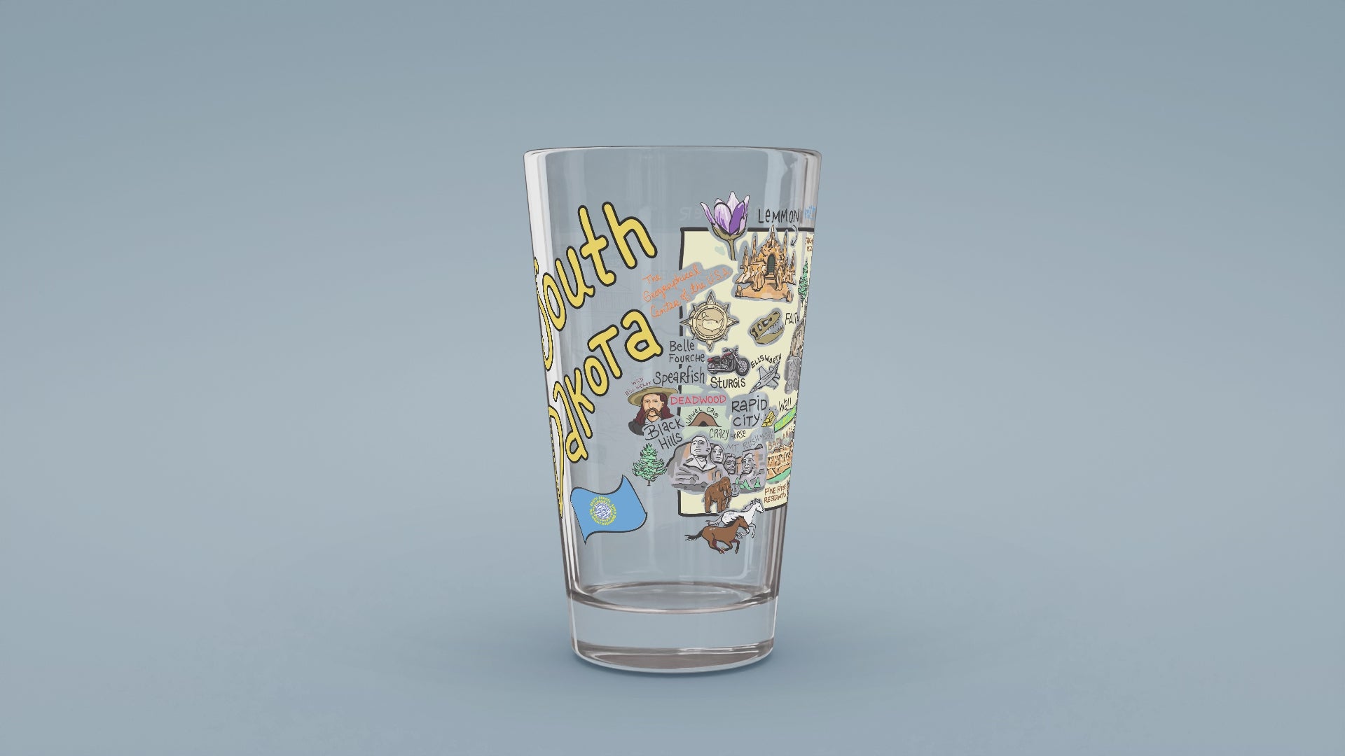 Load video: South Dakota Map Glass