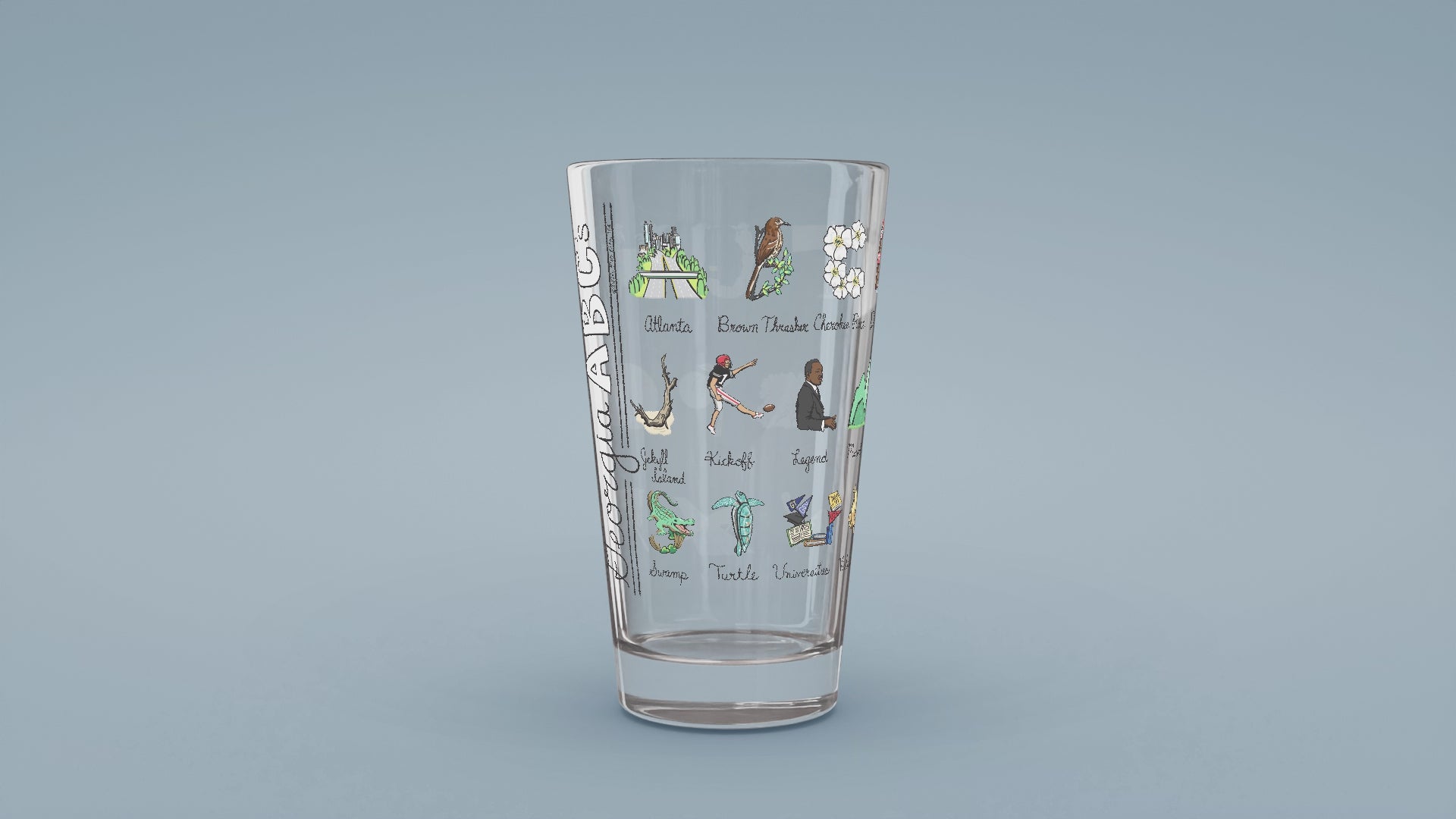 Load video: Georgia Alphabet Glass