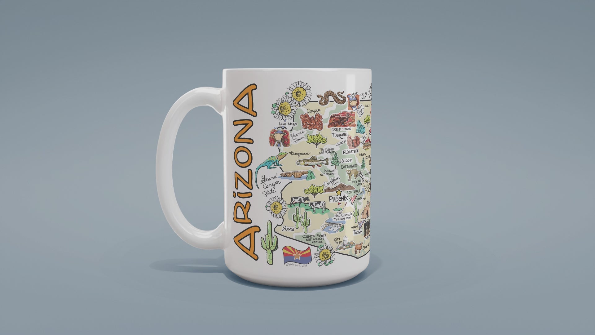 Load video: Arizona Map Mug