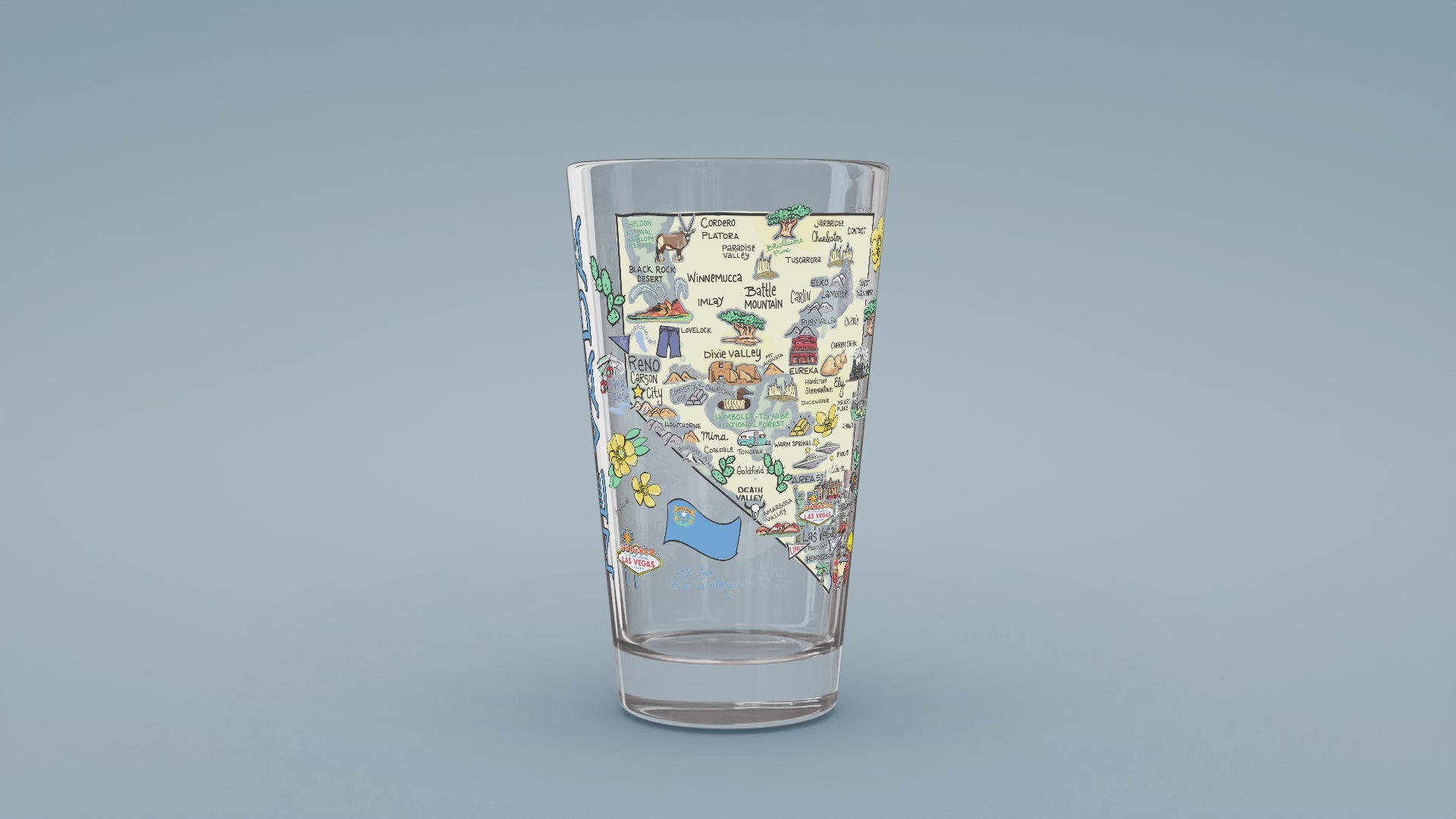 Load video: Nevada Map Glass