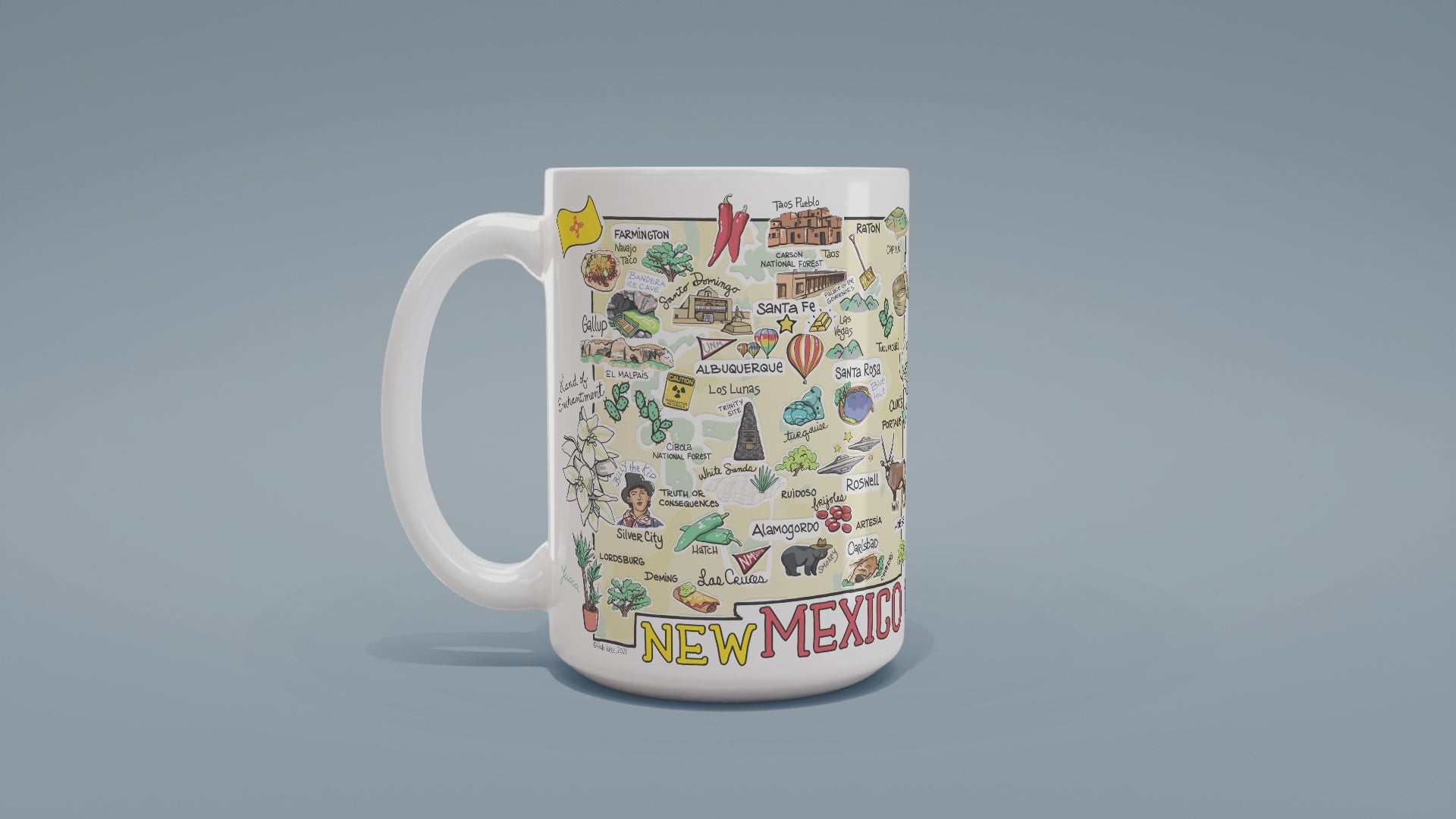 Load video: Custom New Mexico Map Mug