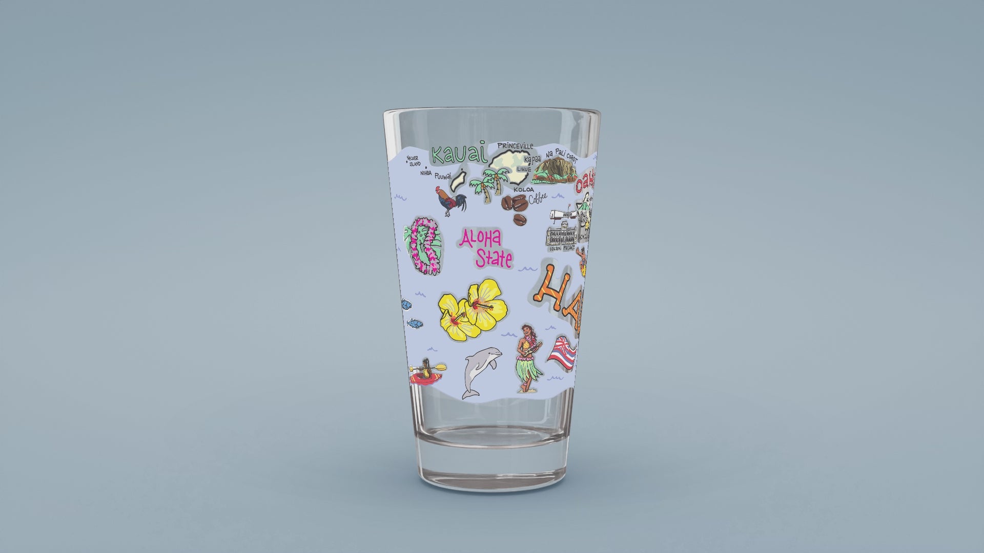 Load video: Hawaii Map Glass