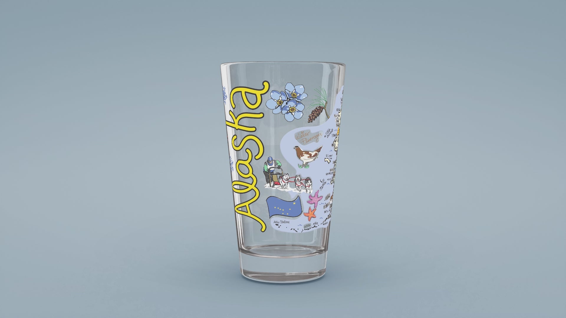 Load video: Alaska Map Glass