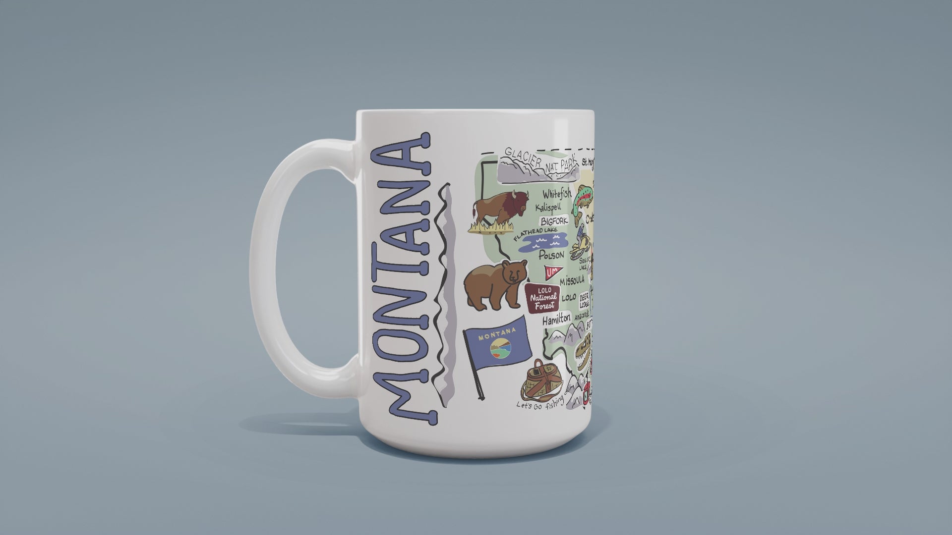 Load video: Custom Montana Map Mug