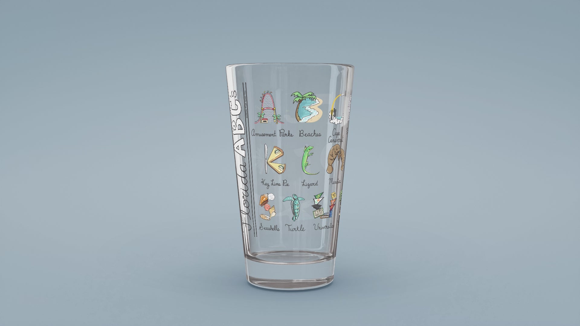Load video: Florida Alphabet Map Glass