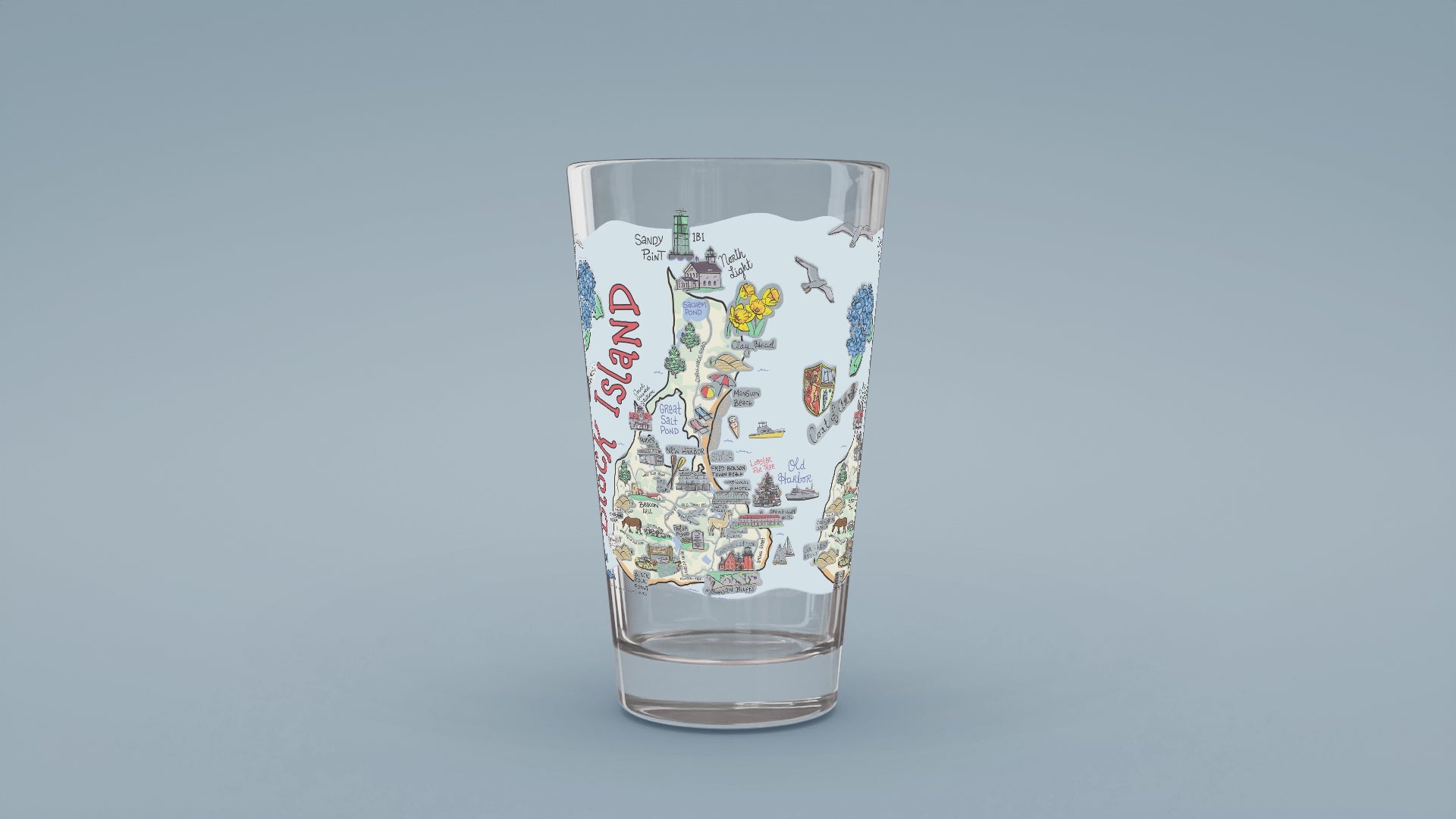 Load video: Block Island Map Glass