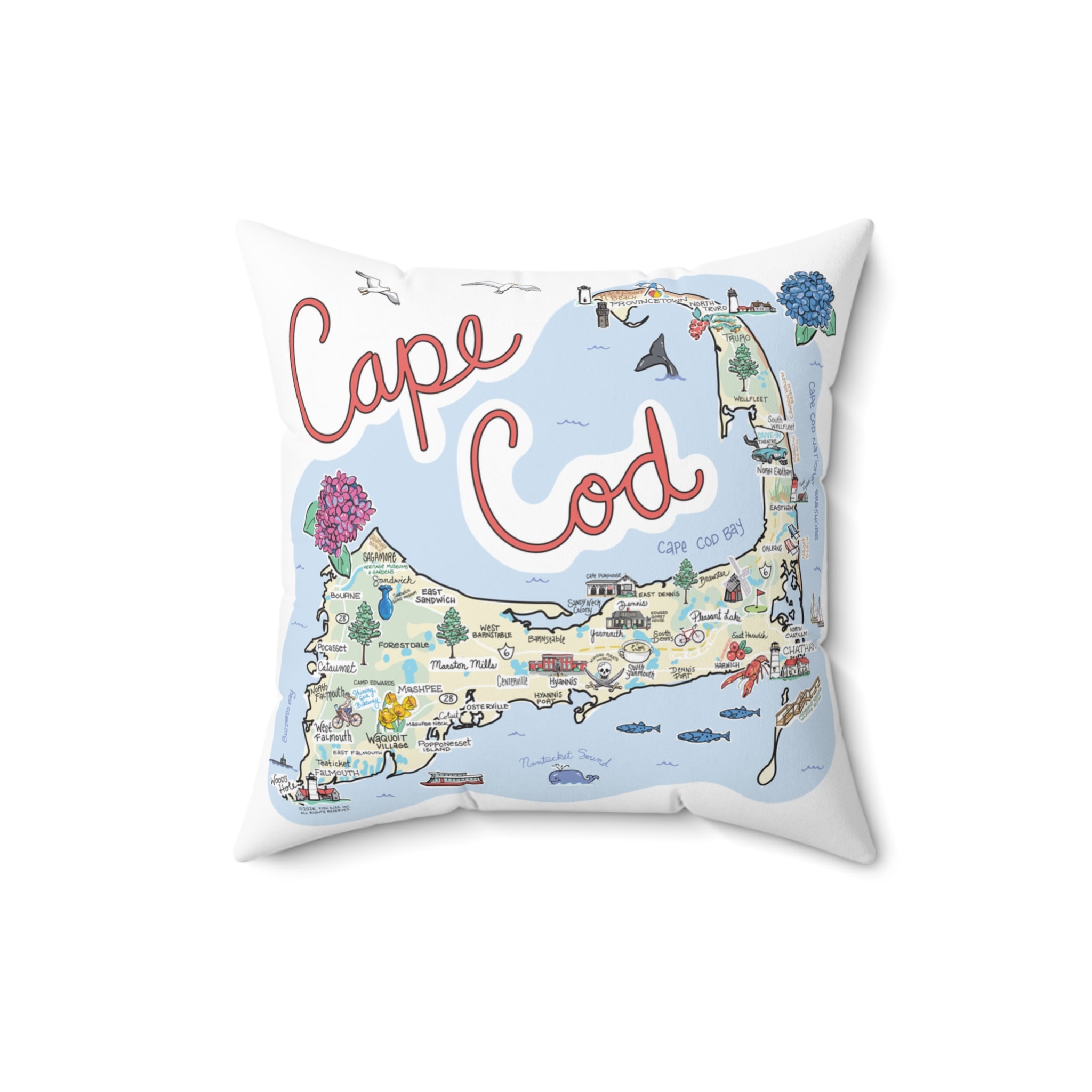 Cape Cod Map Pillow