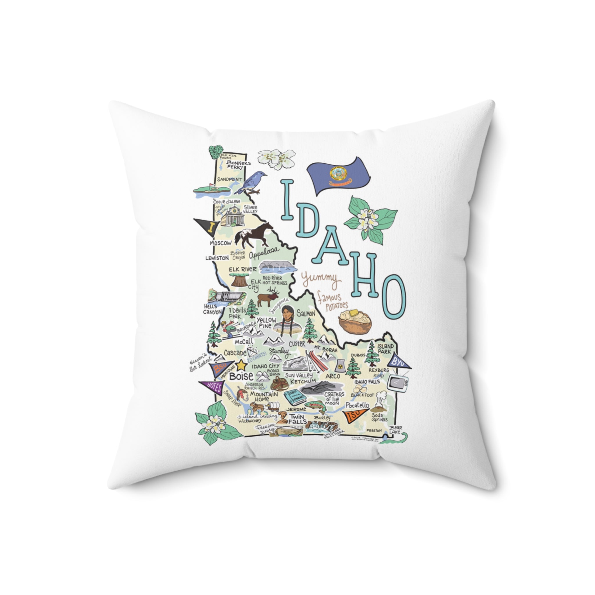 Idaho Map Pillow